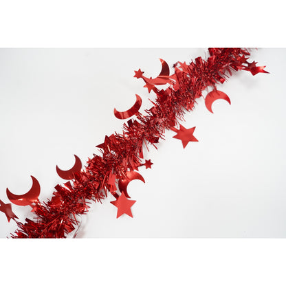 Beteala Craciun, Klevo, roșu, marimea: 2 m x 9 cm x 5 cm material:folie PVC, interior/exterior