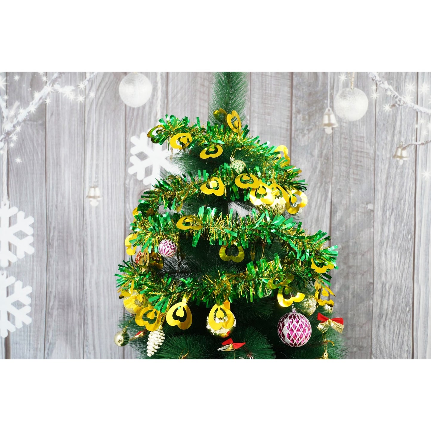 Beteala Craciun, Klevo, verde, marimea:  2 m x 11 cm x 9 cm material:folie PVC, interior/exterior