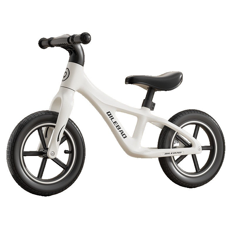 Bicicleta pentru Copii, Klevo, Fara Pedale, Pentru 2-6 Ani, 2 Roti Silentioase, Sa Reglabila 43 - 58 cm, din Plastic si Fibra de Sticla, 88 x 56 x 43 cm, Alb