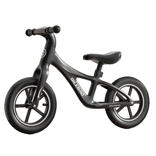 Bicicleta pentru Copii, Klevo, Fara Pedale, Pentru 2-6 Ani, 2 Roti Silentioase, Sa Reglabila 43 - 58 cm, din Plastic si Fibra de Sticla, 88 x 56 x 43 cm, Negru