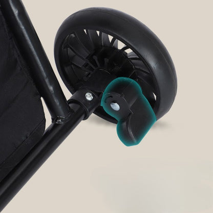 Carucior Sport Klevo 3in1, 6-36 Luni, Reversibil, Pliabil, Tavita pentru Masa, Pozitie de Somn, Centura de Siguranta, Roti 360, Suport Pahar, Copertina pentru Soare, 32x63x95cm, Negru Model Pisicute