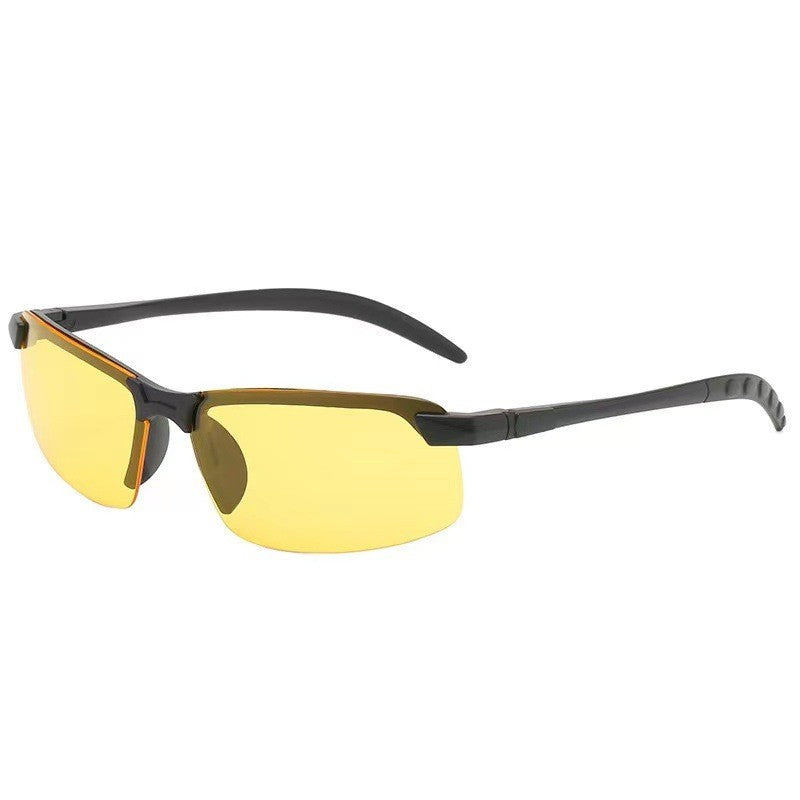 Ochelari pentru Viziune pe Timp de Noapte, Klevo, Polarizati, pentru Condus, Ciclism, cu Lentila Galbena, pentru Protectie, Rama Neagra, Pc, 14 x 3.7 cm, 15.2 g