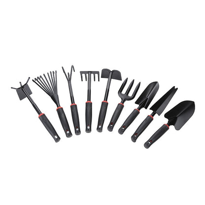 Set 9 Unelte de Gradina Klevo, pentru Plantare Prelucrare Sol si Ingrijire Plante, Material PVC si cardboard, 25 x 14.5 cm, negru