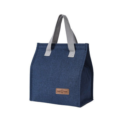 Geanta termoizolanta tip bento bag Klevo, camping cooler bag, Aluminiu, 22.5 x 13 cm, 3.3 L, albastru
