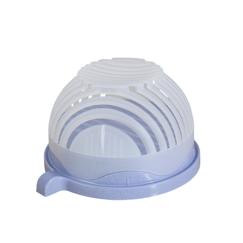 Bol Feliator pentru Salata, Klevo, Castron Multifunctional pentru Legume si Fructe, pentru Spalat si Taiat Legumele, cu Scurgere si Tocator, Ergonomic, Protectie pentru Maini, 21x18.5x11.5 cm, Mov
