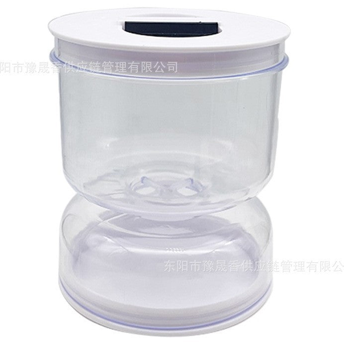 Borcan pentru Muraturi, Klevo, cu Separator pentru Lichide, Ermetic, Termorezistent, Tip Clepsidra, 800 ml, ABS, Alb, 13x11 cm