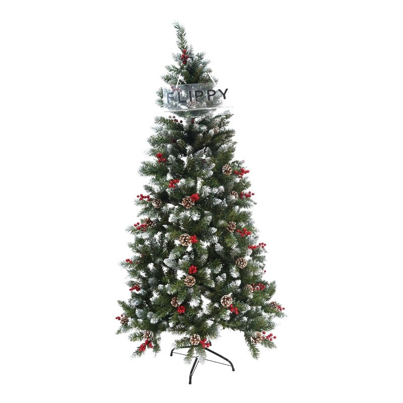 Brad Artificial de Craciun, Klevo, Sectionat pentru Perete/ Colt, 2.10 m inaltime, Verde, Decorat, Diametru Inferior 106 cm, Interior/ Exterior