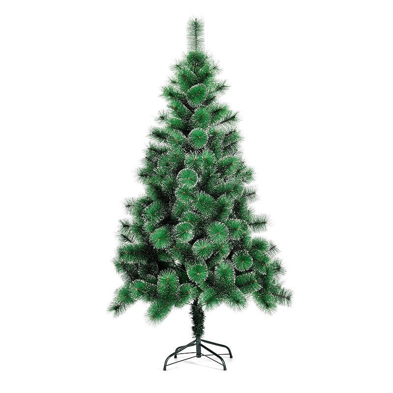 Brad artificial de Craciun tip pin nins, pentru interior/exterior, inaltime 120 cm, Klevo, verde, suport metalic inclus