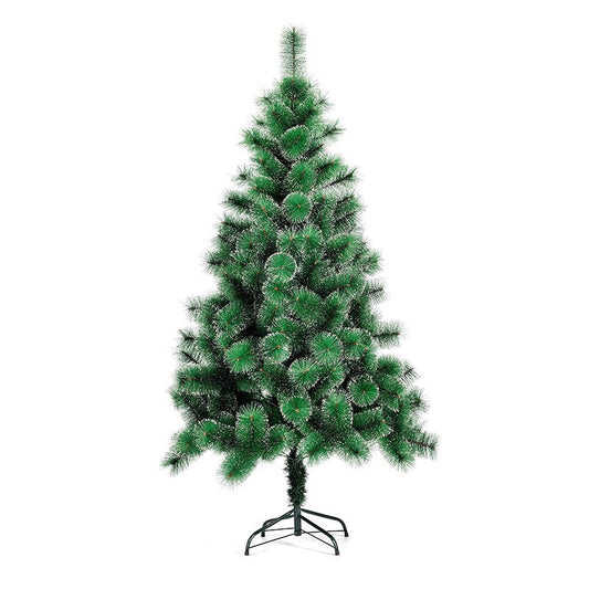 Brad artificial de Craciun tip pin nins, pentru interior/exterior, inaltime 120 cm, Klevo, verde, suport metalic inclus