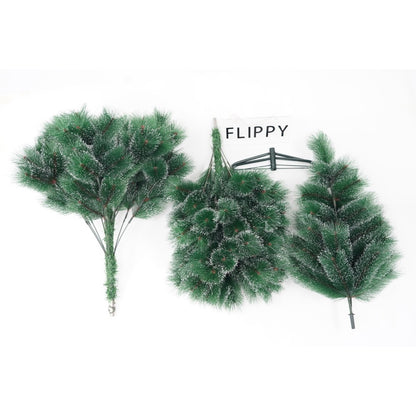 Brad artificial de Craciun tip pin nins, pentru interior/exterior, inaltime 210 cm, Klevo, verde, suport metalic inclus