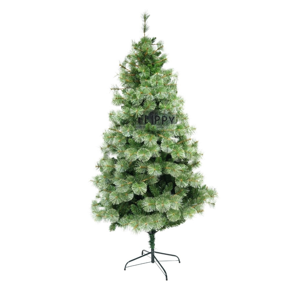 Brad artificial de Craciun tip pin, pentru interior/exterior, inaltime 180 cm, 626 ramuri, Klevo, verde, suport metalic inclus