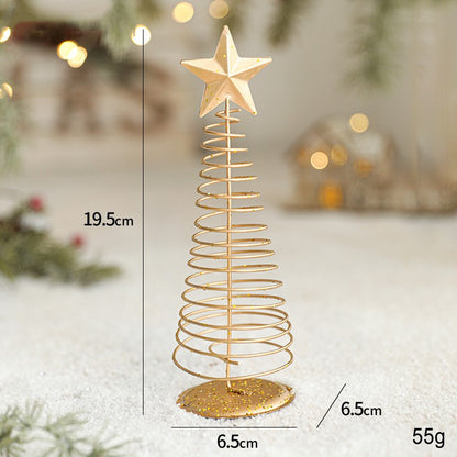 Brad de Craciun Ornament, Klevo, Decoratiune Brad micut din Metal, inaltime 19.5 x 6.5 x6.5 cm, Ornament de Craciun, Auriu