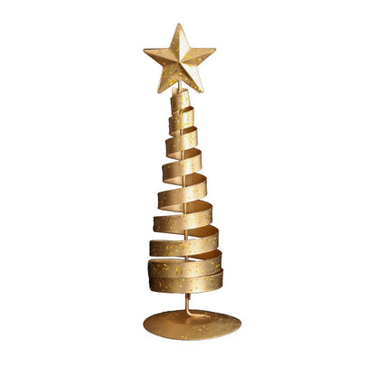 Brad de Craciun Ornament, Klevo, Decoratiune Brad micut din Metal, inaltime 20 x 6.5 x6.5 cm, Ornament de Craciun, Auriu