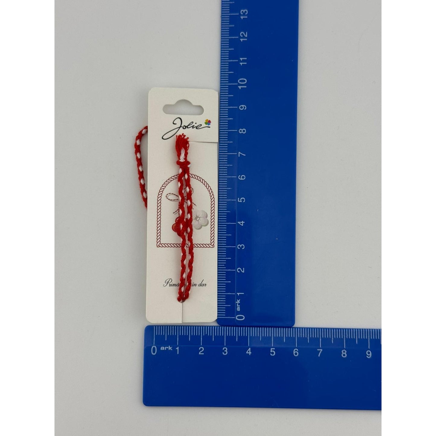 Martisor Traditional Bratara Impletita pentru 1 Martie, Jolie, Snur Textil, 12 x 4 cm, Rosu