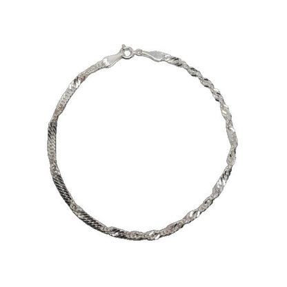 Brățară din Argint 925 Unisex, Jolie Silver, Model Răsucit, Textură Diamantată, 1.63 g