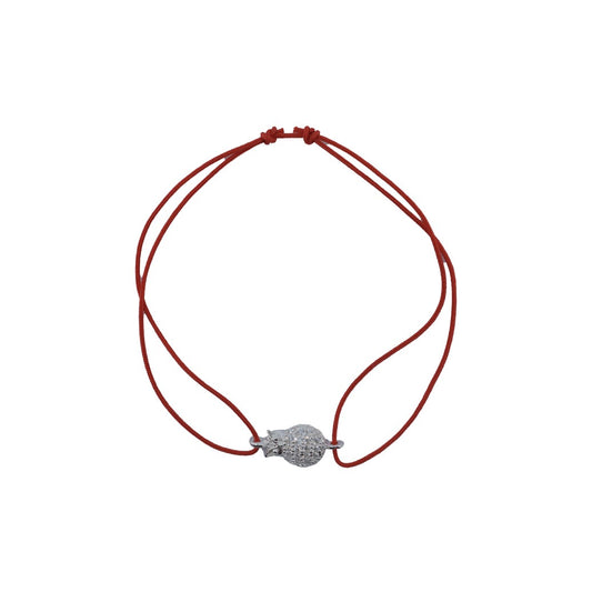 Bratara cu nod dublu din Argint 925, model Bufnita cu pietre, 0.98 g