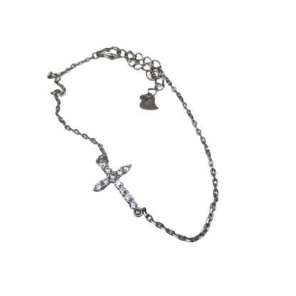 Bratara din Argint 925 Cruce Rodiata cu Zirconii, 1.65 g