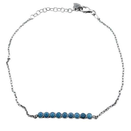 Bratara pentru Dame, Jolie Silver, Argint 925, Model Tenis cu 9 Pietre, Ajustabila, 2.12 gr, Argintiu
