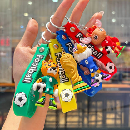 Breloc Chei, Klevo, Model Vultur, Mascota de Fotbal, Cupa Mondiala, Accesoriu Pentru Chei si Rucsac, Cauciuc Moale, 26 g, 6.2 x 3.4 cm, Albastru