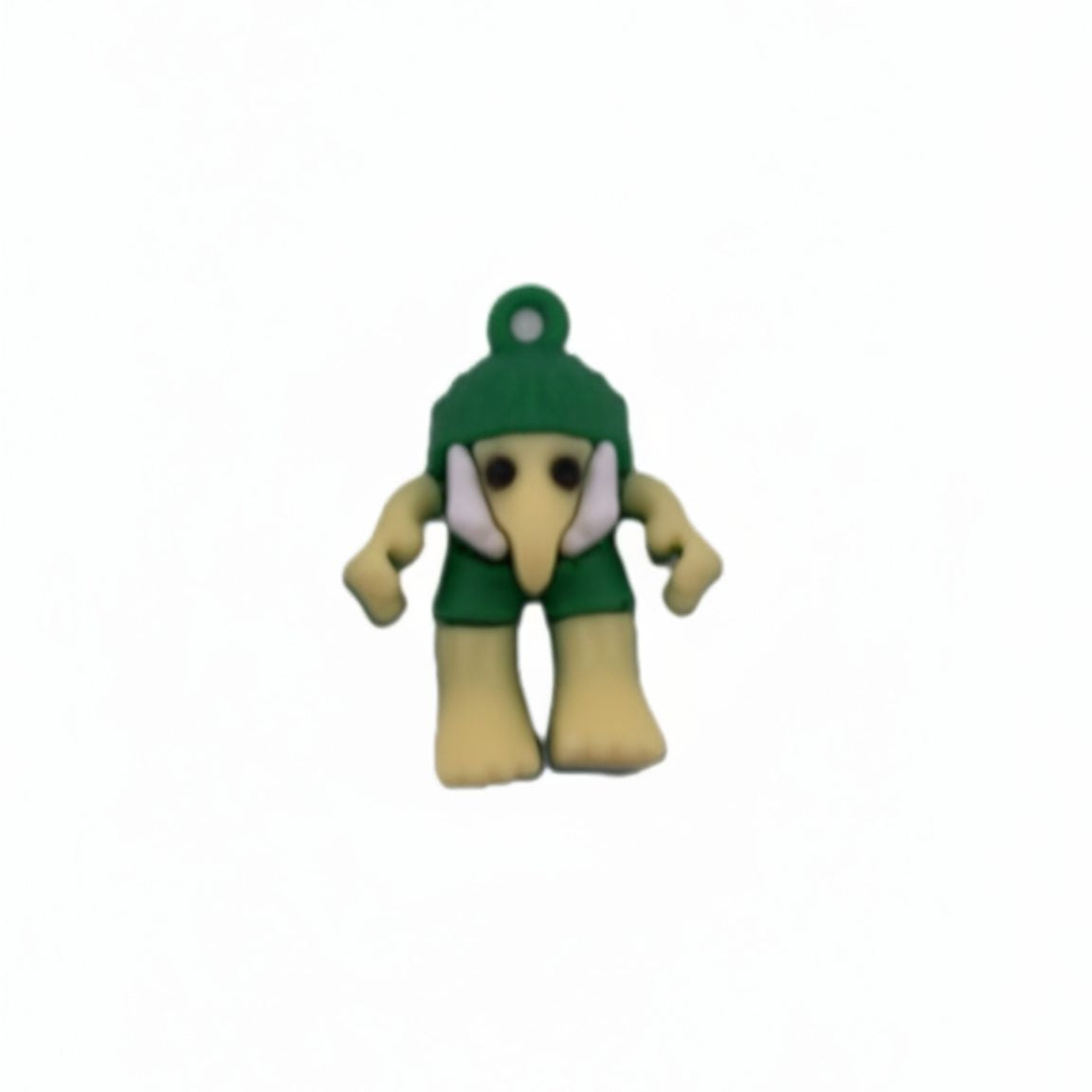 Breloc de Chei din Silicon, Klevo, Figurina Brainrot Brr Brr Patapim, 3,5 cm, Verde