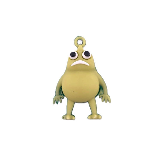 Breloc de Chei din Silicon, Klevo, Figurina Brainrot Slow Seline, 4 cm, Verde
