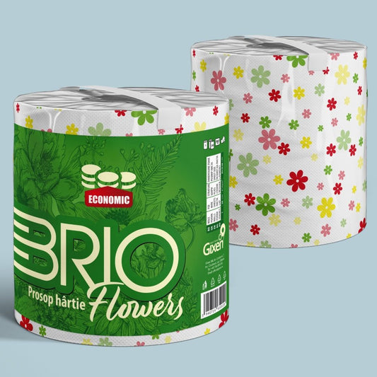 Brio Prosop Bucatarie 400 g 2 Straturi Flower