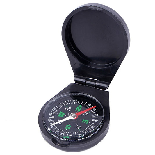 Busola de Buzunar cu Capac de Plastic, Klevo, Busola pentru Drumetii, Calatorie, Compacta, Usor de Transportat, 6 x 4.8 x 1.5 cm Negru