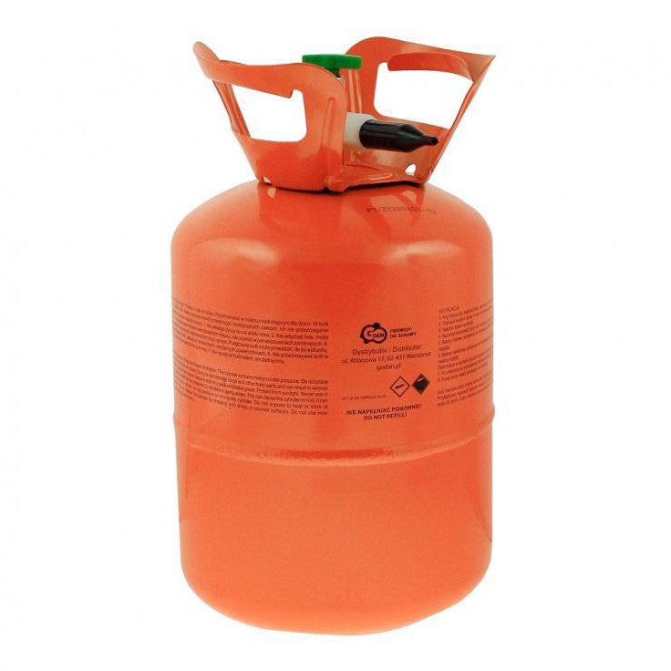 Butelie Heliu de Unica Folosinta, Klevo, Butelie pentru 30 Baloane Latex, ideala pentru Petreceri si Evenimente, 0.20 m3, 24 x 24 x 42 cm, Rosu