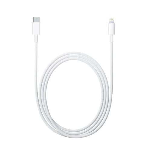 Cablu de date si de incarcare Apple, USB Tip-C-Lightning, 1 metru, Klevo, Alb