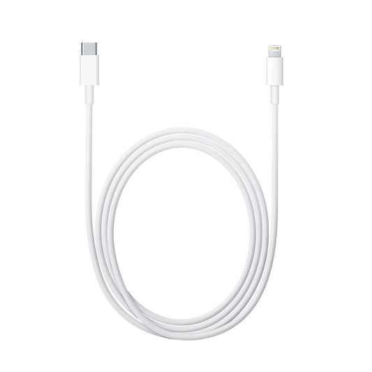 Cablu de date si de incarcare Apple, USB Tip-C-Lightning, 1 metru, Klevo, Alb