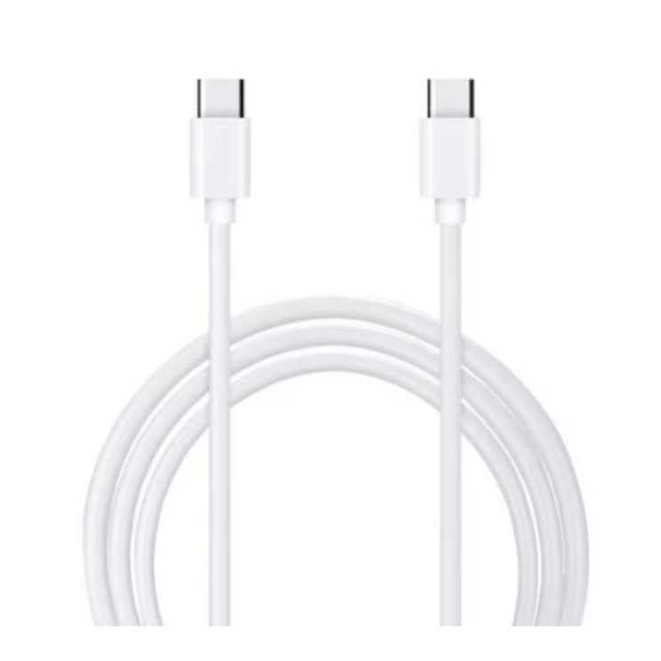 Cablu de date si Incarcare Klevo, Type-C la Type-C, lungime 1 m, alb