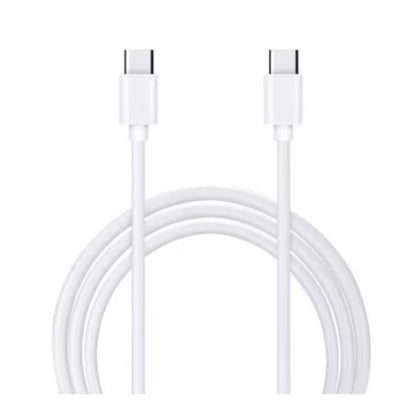 Cablu de date si Incarcare Klevo, Type-C la Type-C, lungime 1 m, alb