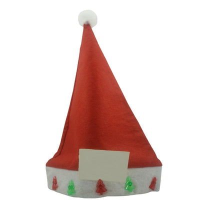 Caciulita de Mos Craciun,Klevo, cu braduti  ,led si muzica,  rosie, marime universala, poliester,27 cm