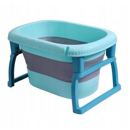 Cada Pliabila pentru Baie, Klevo, din PP+TPE, pentru Copii 0-6 Ani, cu Picioare, Suport de Sezut, Scurgere Etans, 48.5x25x72 cm, Albastru
