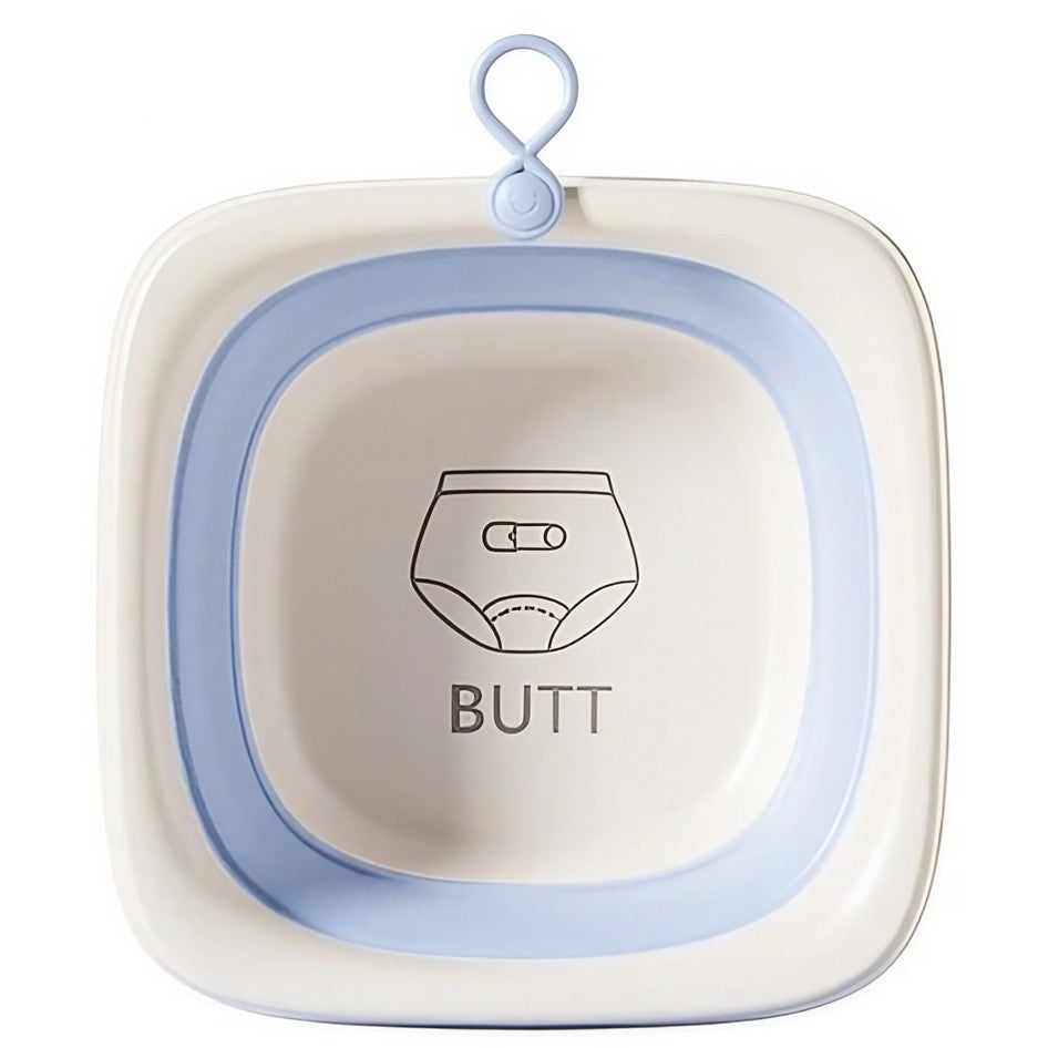 Cada Pliabila pentru Baie pentru Copii, Klevo, Cadita pentru Bebelusi, Model Patrat pentru Fundulet, Albastru, 32x27.5x3.7 cm, 4 L