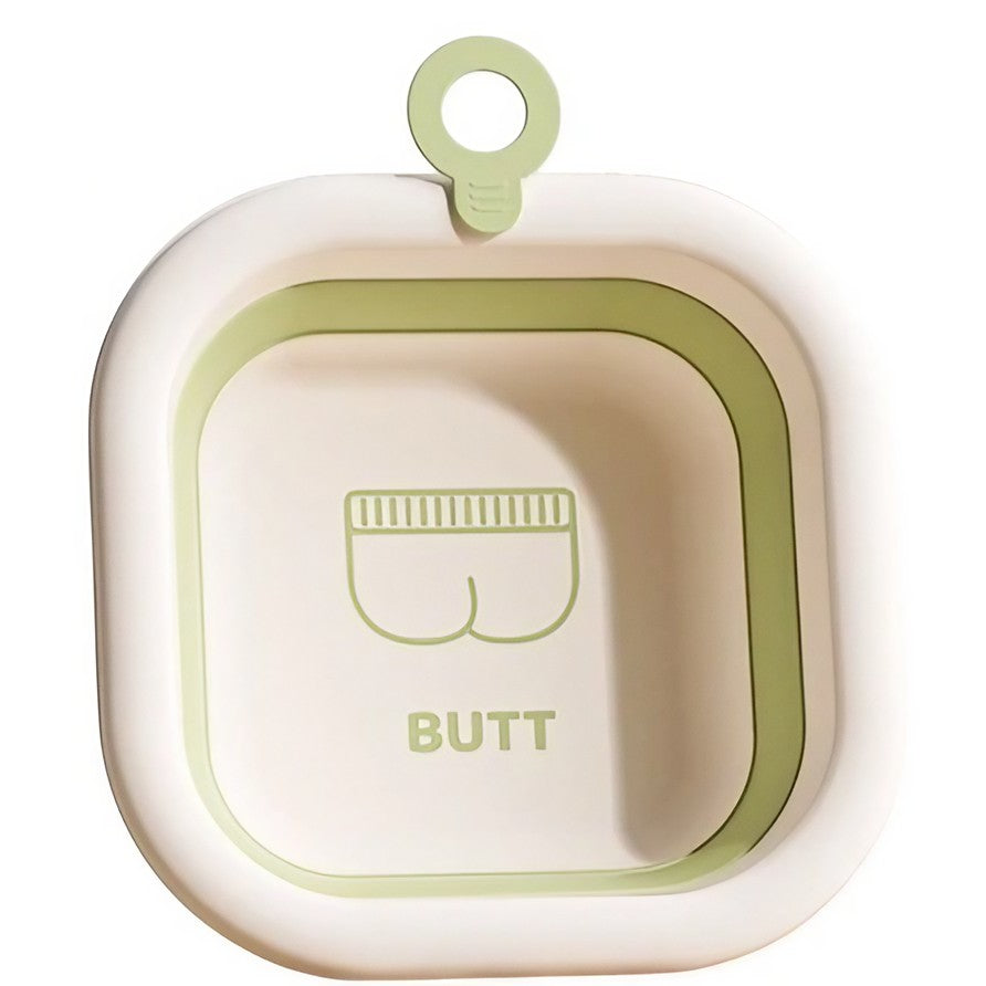 Cada Pliabila pentru Baie pentru Copii, Klevo, Cadita pentru Bebelusi, Model Patrat pentru Fundulet, Verde, 30x30x3.5 cm, 3.5 L