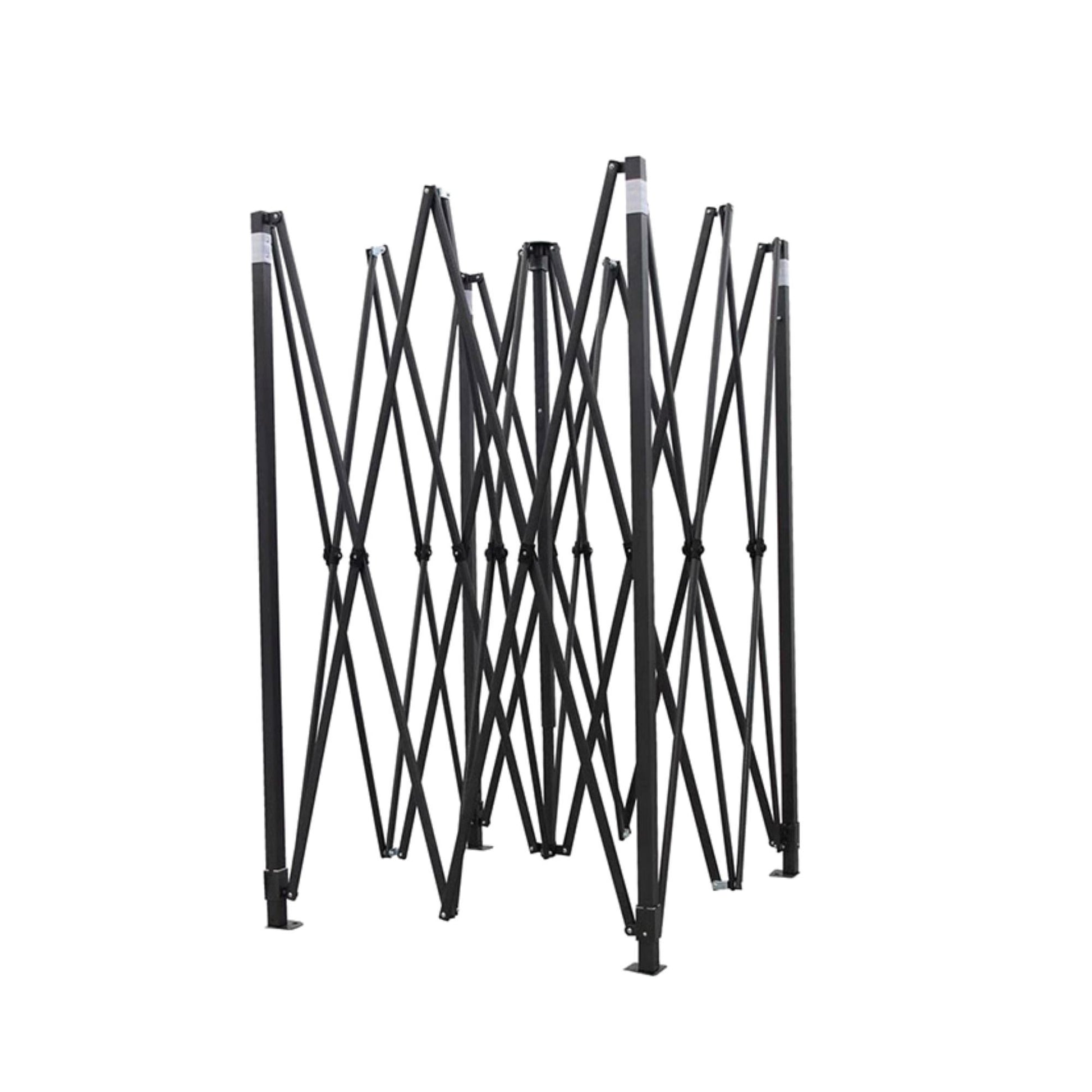 Cadru Metalic, Klevo, Suport pentru Cort Tip Pavilion, Pliabil, Metalic, 12 kg, 3 x 3 m, Negru