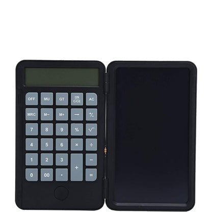 Calculator de Mana Reincarcabil cu Tabla de Scris, Klevo, Calculator Portabil, Ecran LCD, Afisaj cu 12 Cifre, Ecran de 15 cm, Culoare Negru