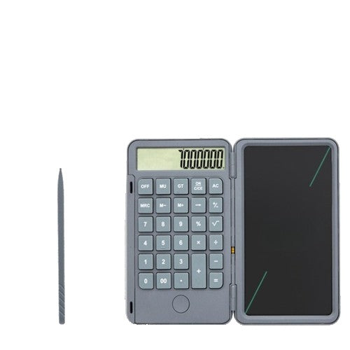 Calculator de Mana Reincarcabil cu Tabla de Scris, Klevo, Calculator Portabil, Ecran LCD, Afisaj cu 12 Cifre, Ecran de 15 cm, Culoare Gri