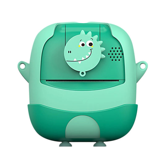 Camera Instantanee pentru Copii, Klevo, cu Functie de Printare, Cablu USB-C, Bluetooth, Compatibil iOS/Android, Camera Frontala + Selfie, Model Iepure, Snur Inclus, Verde