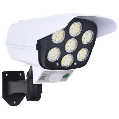 Camera de supraveghere falsa, incarcare solara, 77 LED-uri, senzor de miscare, Klevo