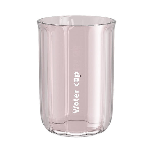 Cana de Apa pentru Clatit, Klevo, pentru Periuta de Dinti, 200 ml, 10.4 x 7.3 cm, Roz Transparent