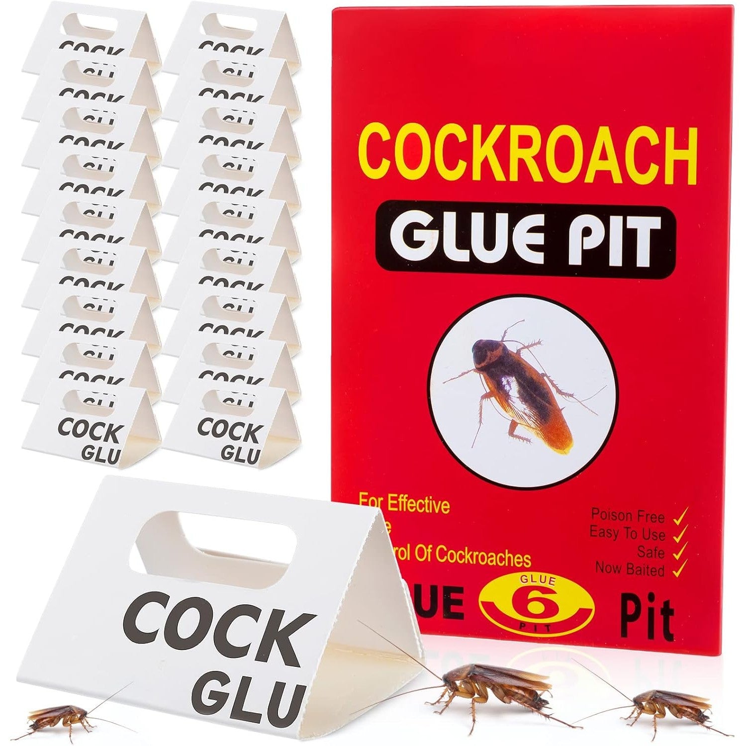 Capcana Adeziva pentru Gandaci, Klevo, Non-Toxic, cu Atractant, pentru Interior, Rosu