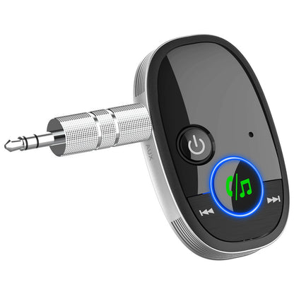 Adaptor Auto, Klevo, Bluetooth 5.0, Auxiliar, Asistenta Vocal, Jack 3.5 mm, Pentru Telefon Mobil si Sistem Audio Auto, Negru