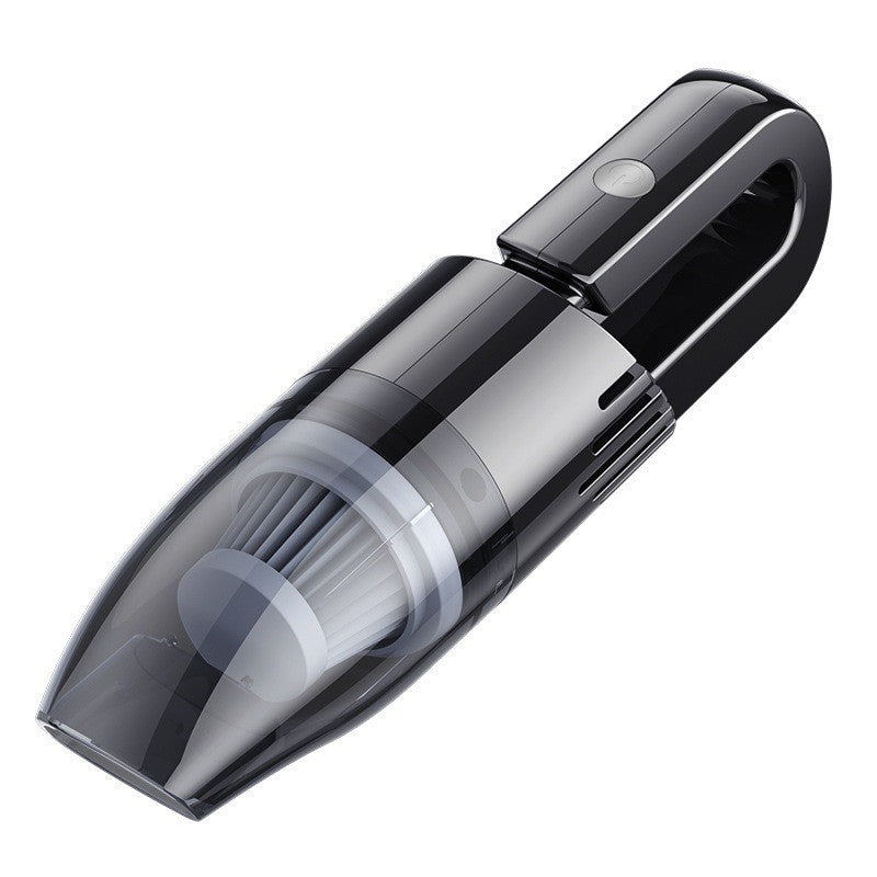 Aspirator Auto cu Incarcare Wireless, Klevo, Aspirator Vacuum pentru Masina Casa, cu dubla utilizare, Putere 120W, 30 x 7.5 x 7.5 cm, Negru