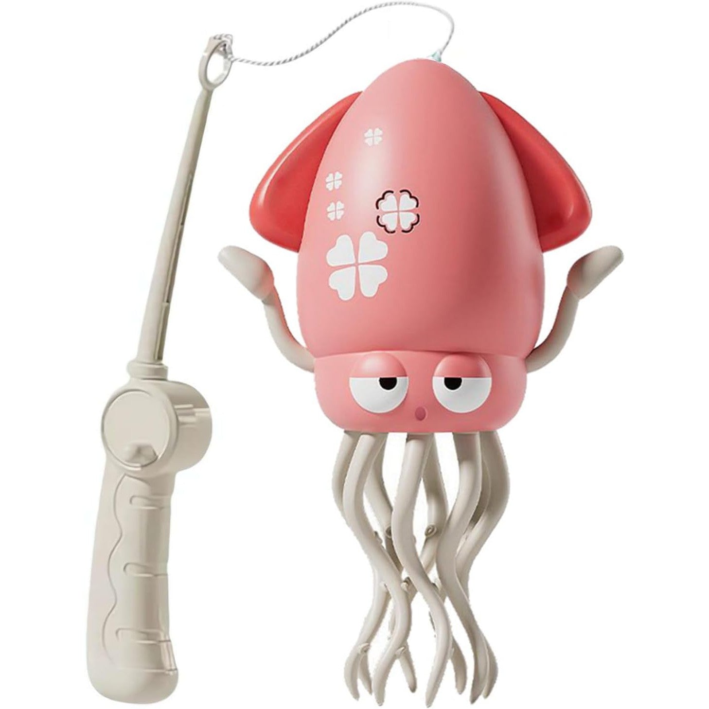Caracatita Dansatoare, Klevo, +3 Ani, 3 Moduri, din ABS, Incarcare USB, cu Undita Inclusa, 12.6 x 7.6 x 20.7 cm, Roz