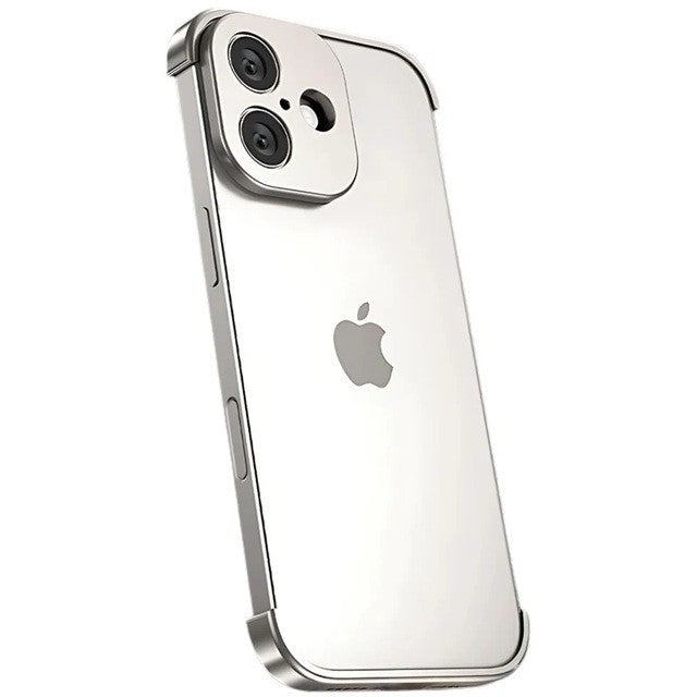 Carcasa de Telefon, Klevo, Compatibila Apple iPhone 17, Fara Rama, doar Colturi si Camera, din Metal, Grosime 0.1 mm, Gri Titanium