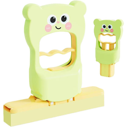 Mini Mop, Klevo, de Mana, Pliabil, Model Ursulet, din Plastic, 9 x 15 x 15 cm, Verde