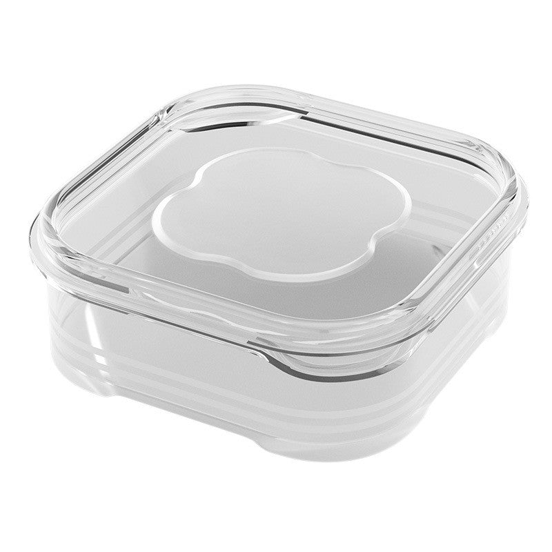 Caserola Alimentara, Klevo, Cutie pentru Pastrare a Alimentelor, Cutie Depozitare pentru Frigider, Sigilata Dreptunghiulara, din Plastic, 12 x 12 x 4.5 cm, 350ml, Transparent