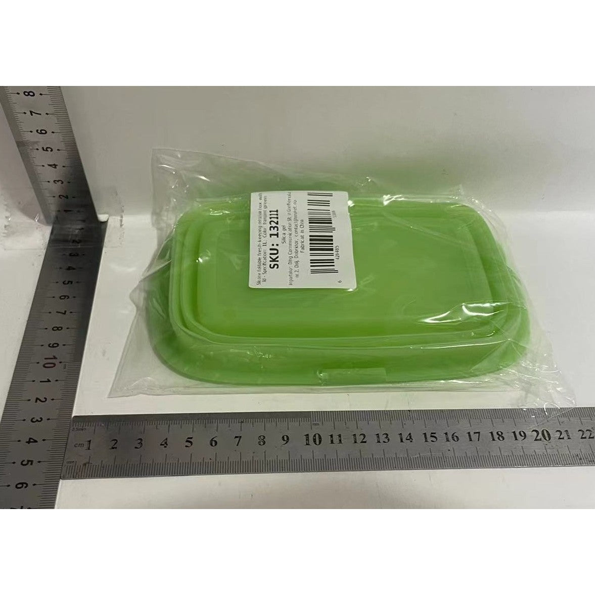 Caserola din Silicon, Klevo, Pliabila, 1L, 18.8 x 8 x 11.5 cm, Rezistenta Temperaturi Extreme, Verde
